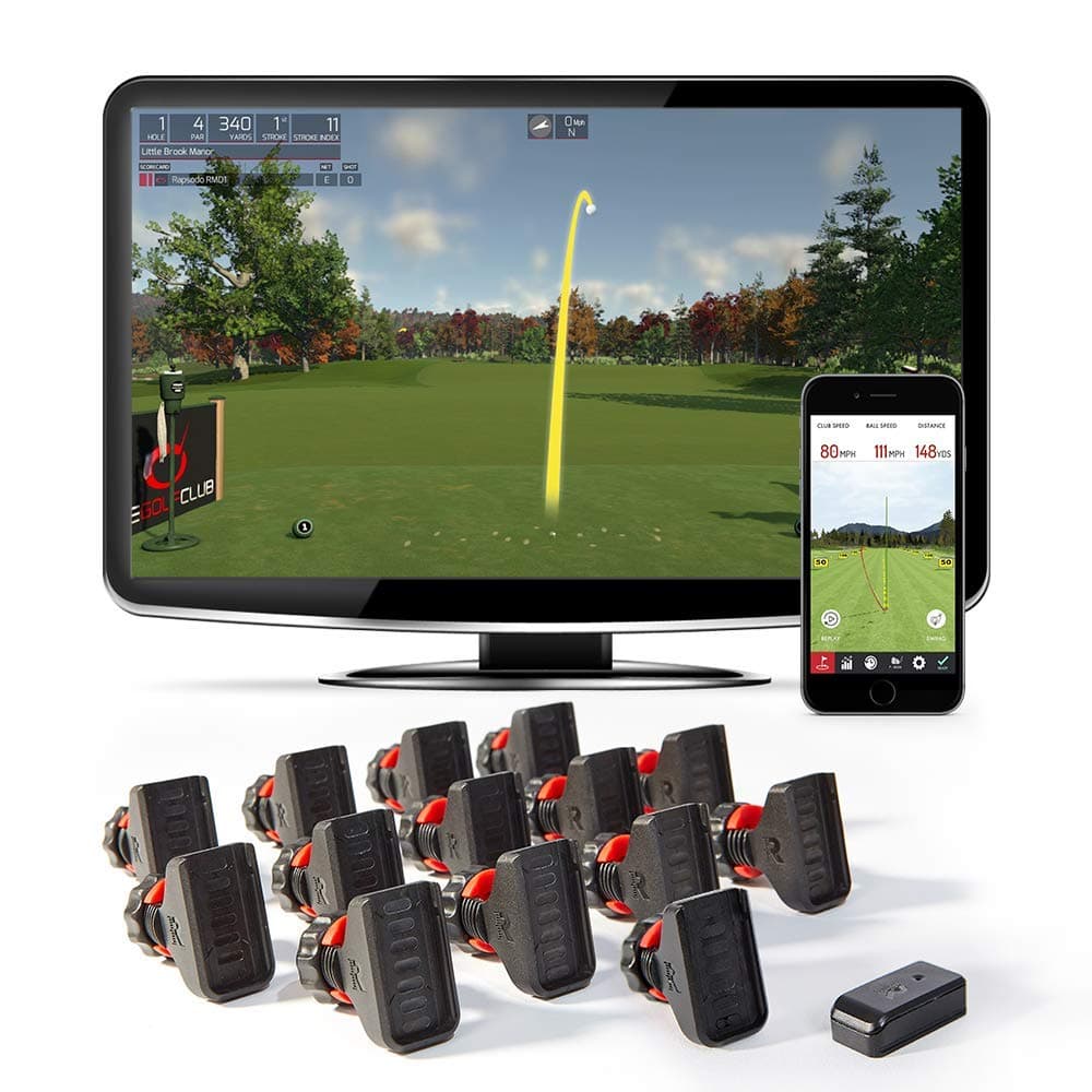 R-Motion home golf simulator + 14 Club Attachments