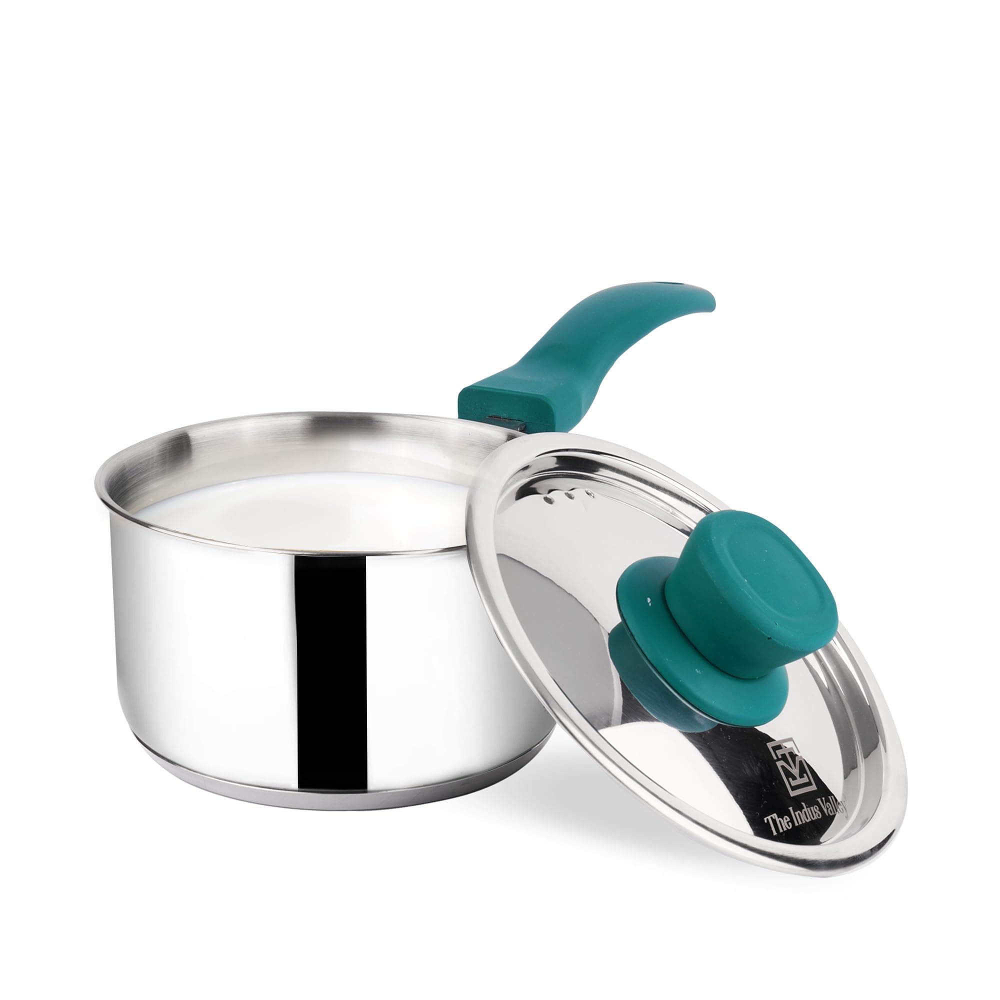 Stainless Steel Sauce Pan, Tea Pan With Steel Lid, Chai Pan, Small Pan | 14.9Cm/5.9Inch, 1 liter, 0.56Kg | Induction Friendly | 3-Layer Thick Bottom, 100% Toxin-Free