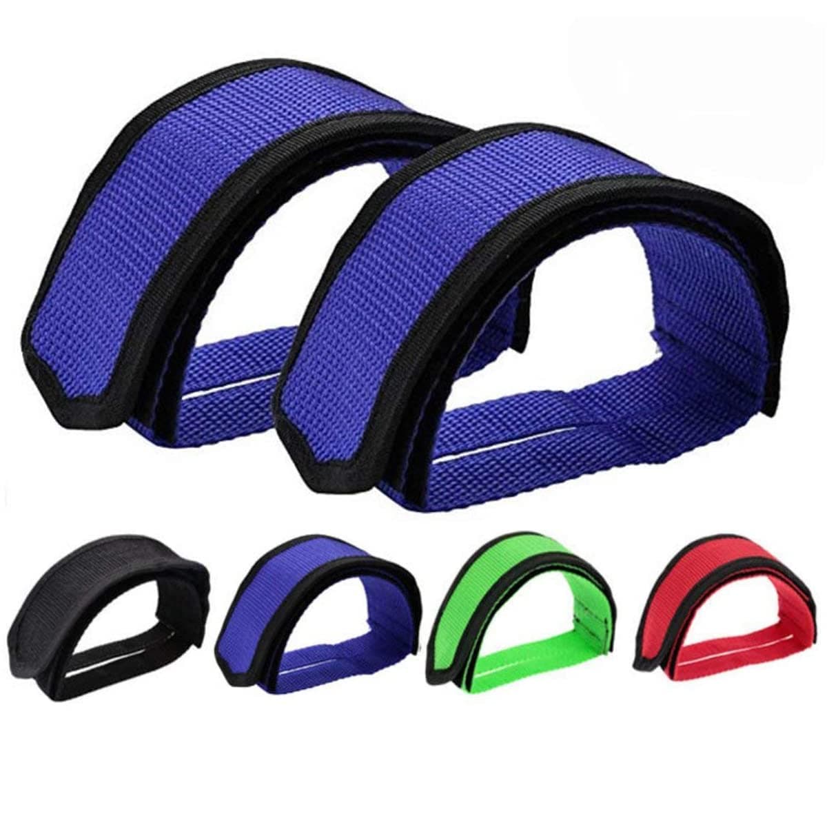 Outgeek1 Pair Bike Pedal Straps Pedal Toe Clips Straps Tape for Fixed Gear Bike