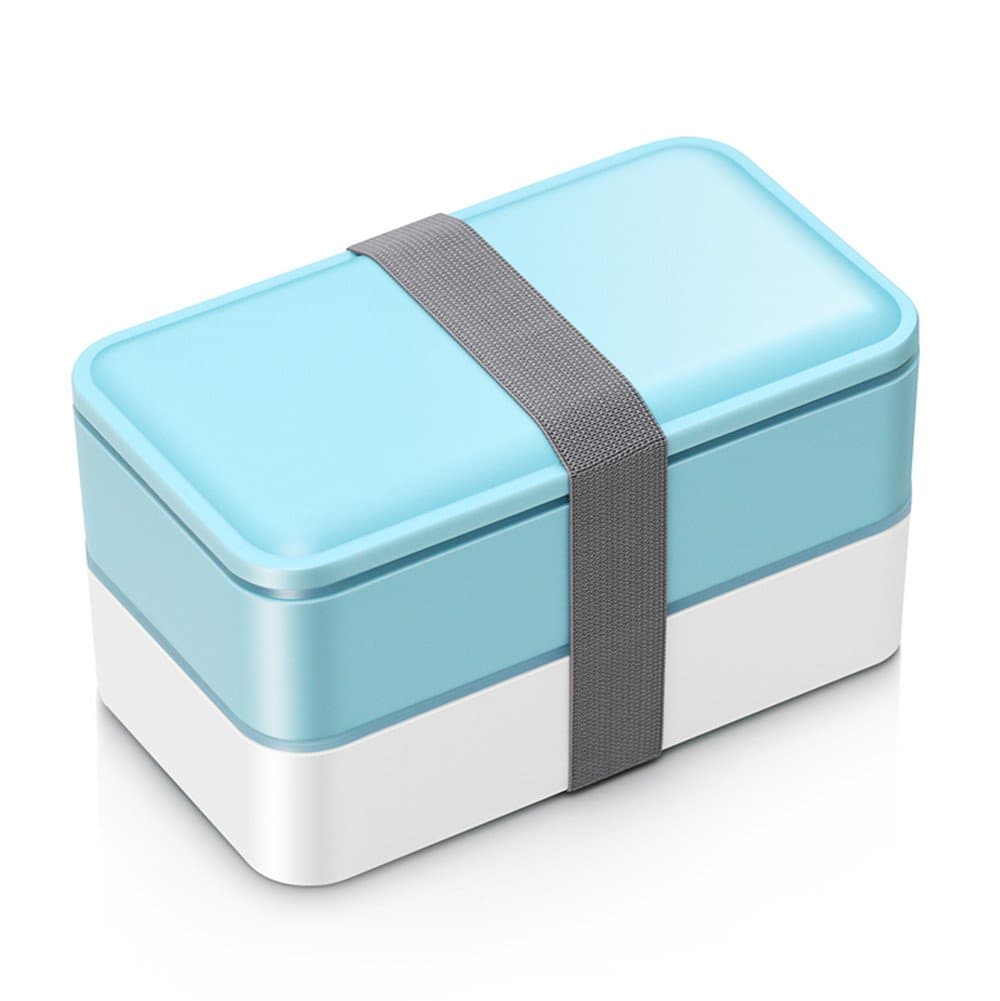 Bento Box/Lunch Box,MACDIAZ Microwave Bento Lunch Boxes For Kids Adults,Japanese Bento,BPA Free,Cultery,Reusable,Portion Control,Lunch Container,Blue