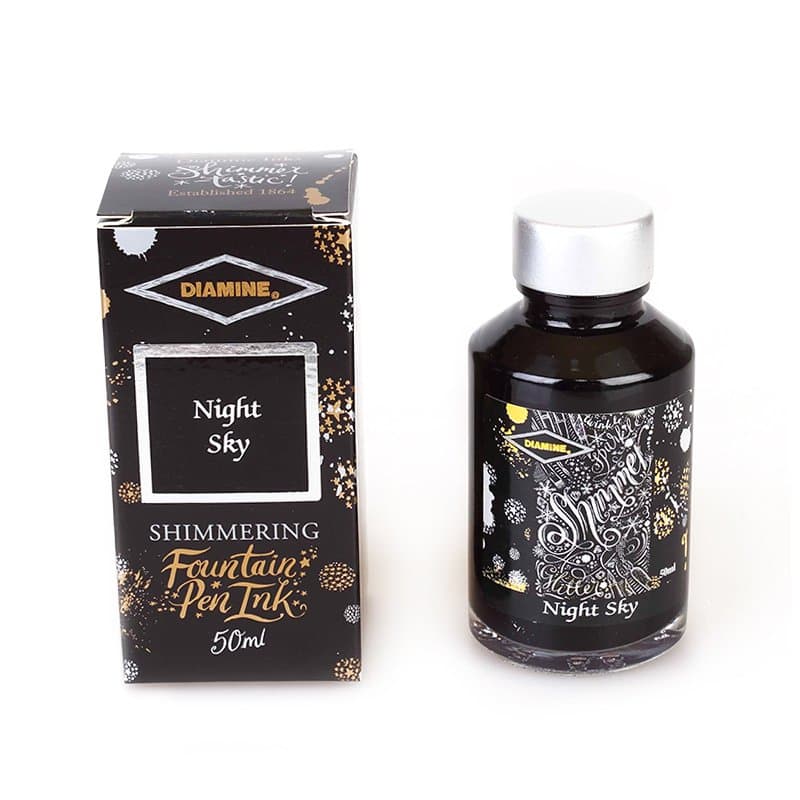 Diamine Fountain Pen Bottled Ink, 50ml - Shimmering Night Sky