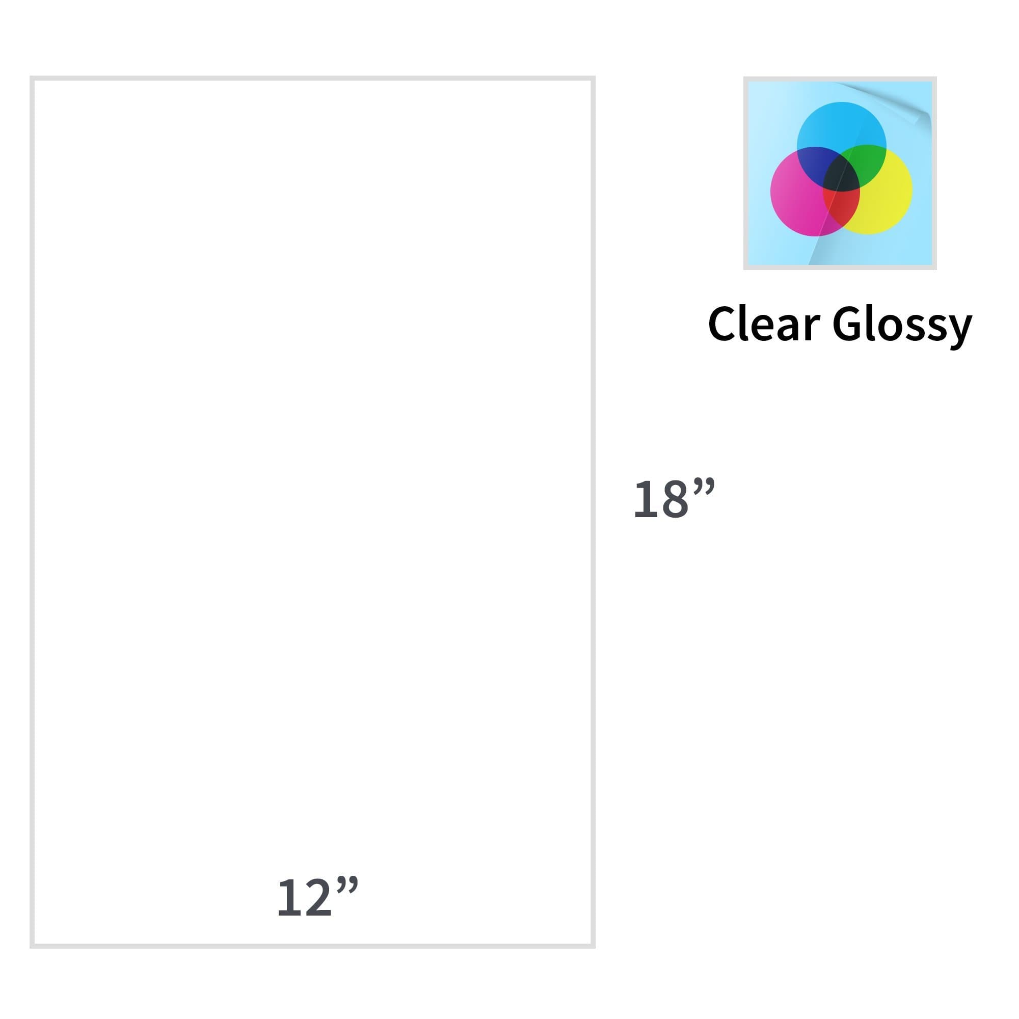 AveryPRO Clear Glossy Label Stock for Dry Toner Digital Presses, 12"x18", 100 Sheets (41220)
