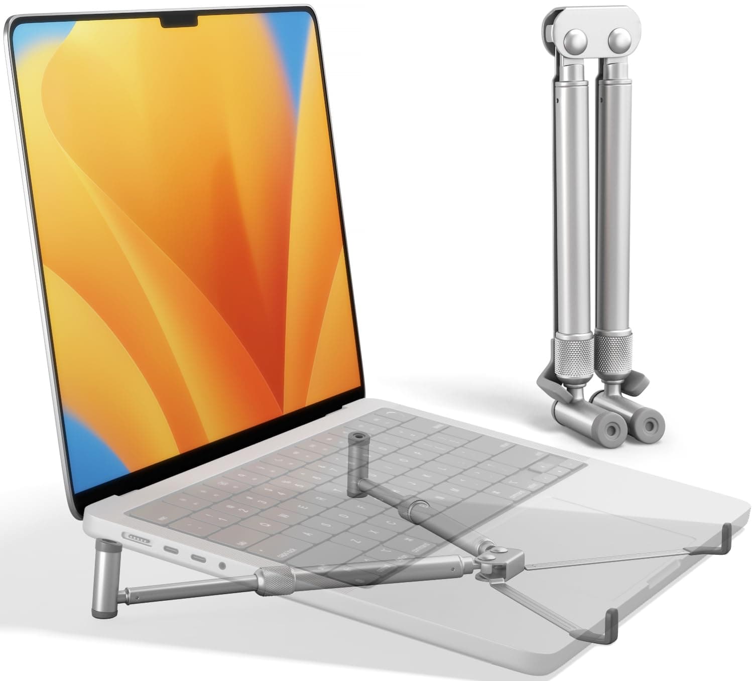 Steklo - X-Stand for MacBook and PC Laptop, Aluminium Adjustable/Portable, Cooling Universal Stand for size 12"-17" Screen
