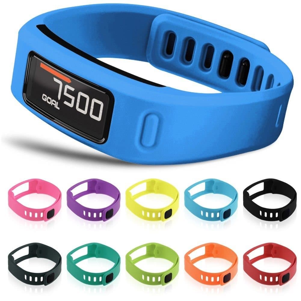 Snapsity Set of 10 Multi-Color Replacement Wrist Bands For Garmin Vivofit With Clasps Vivofit Bracelets (Small)