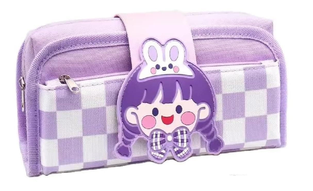 2 in 1 Purple Multifunctional Pencil Pouch Aesthetic Pencil Case for Girls Large Capacity Best Thing to Put Pen Pencil Sharpener Rubber, Best Gift for Girl's