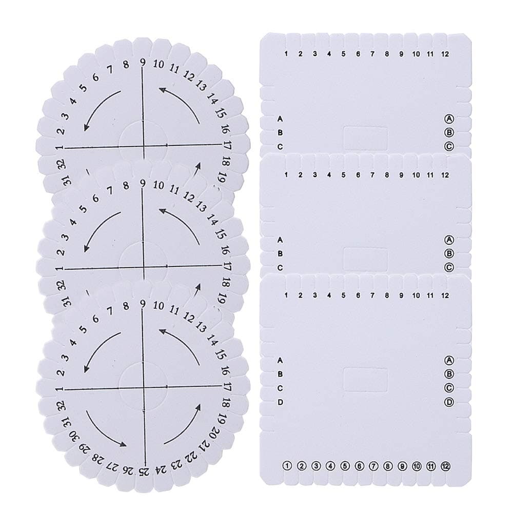 6 Pieces Braiding Disk Round Square Kumihimo Beading Cord Disc Braiding Braided Plate for DIY Fine Thread Wire Beaded Kumihimo