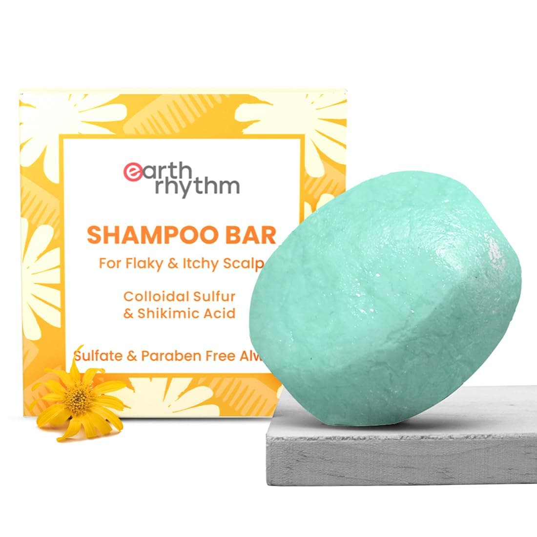 Anti-Dandruff Shampoo Bar for Itchy & Flaky Scalp | Men & Women | Contains Arnica Peppermint & Menthol Extracts | Sulphate & Paraben Free - 80gm