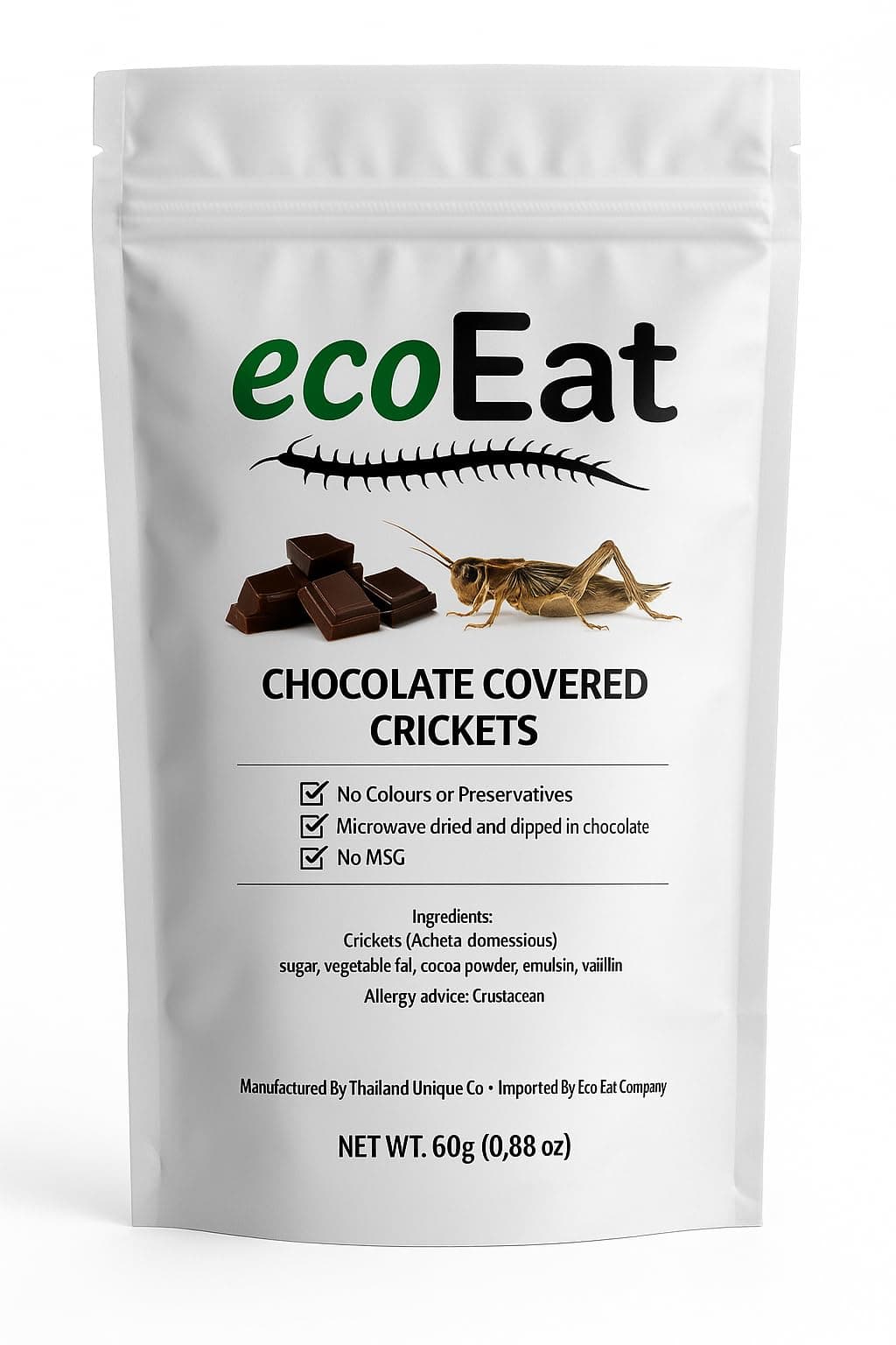 Edible Insects Big Crickets Covered in Dark Chocolate – Edible Bugs Crickets to Eat