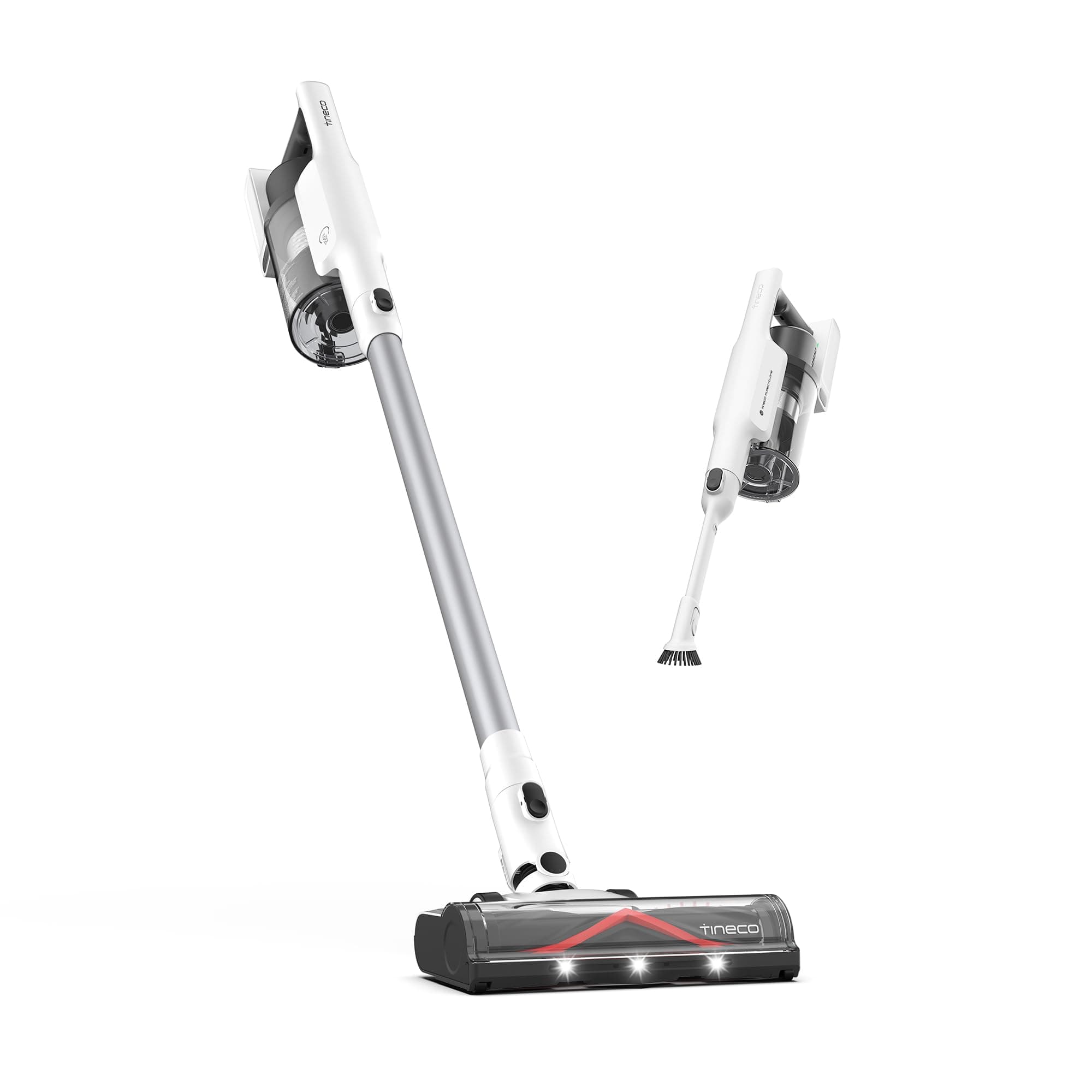 A30S Cordless Stick Vacuum Cleaner, 160W Suction, 60Min Runtime, 1L Larger Dustbin, ZeroTangle Brush, PureCyclone Tech, LED Headlight, White