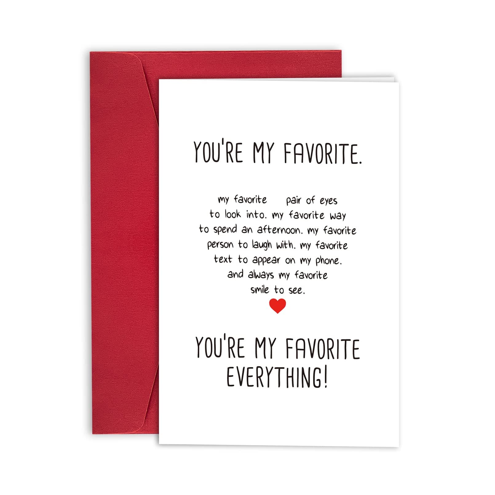 Ulbeelol Anniversary Card for Husband, Birthday Boyfriend, Love Card, Boyfriend Valentines Day You Are My Favorite Everything
