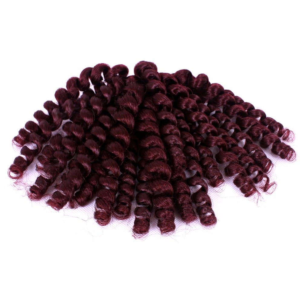 Wand Curl Spiral Curl African Collection Crochet Braids Twist Hair Extension Bounce Synthetic Tapered Cut (99j)