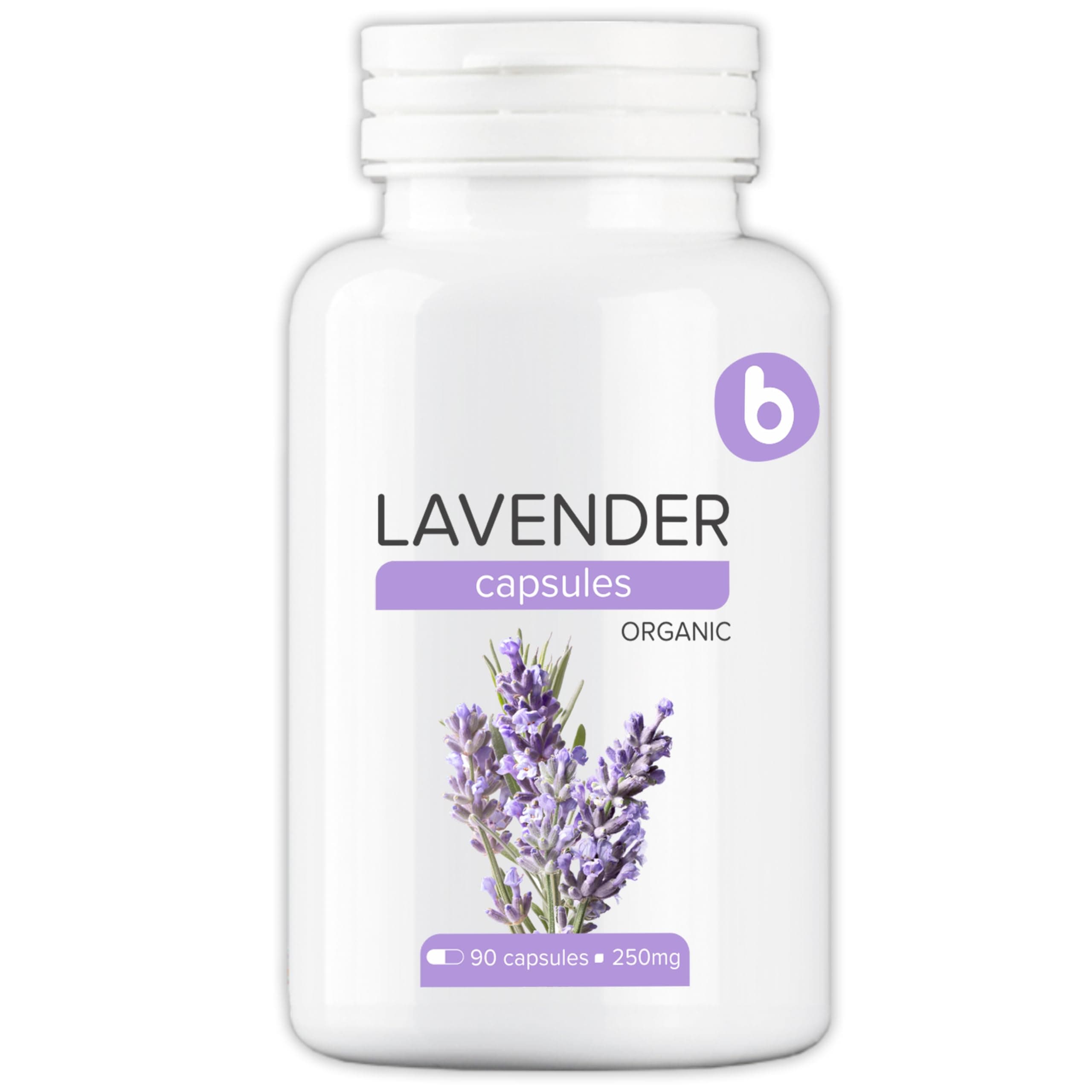 Organic Lavender Capsules - Lavender Pills for Relaxation and Balance - Supports Calm Mind and Body - Natural Supplement - Non-GMO, Gluten-Free – 90 Vegan Capsules