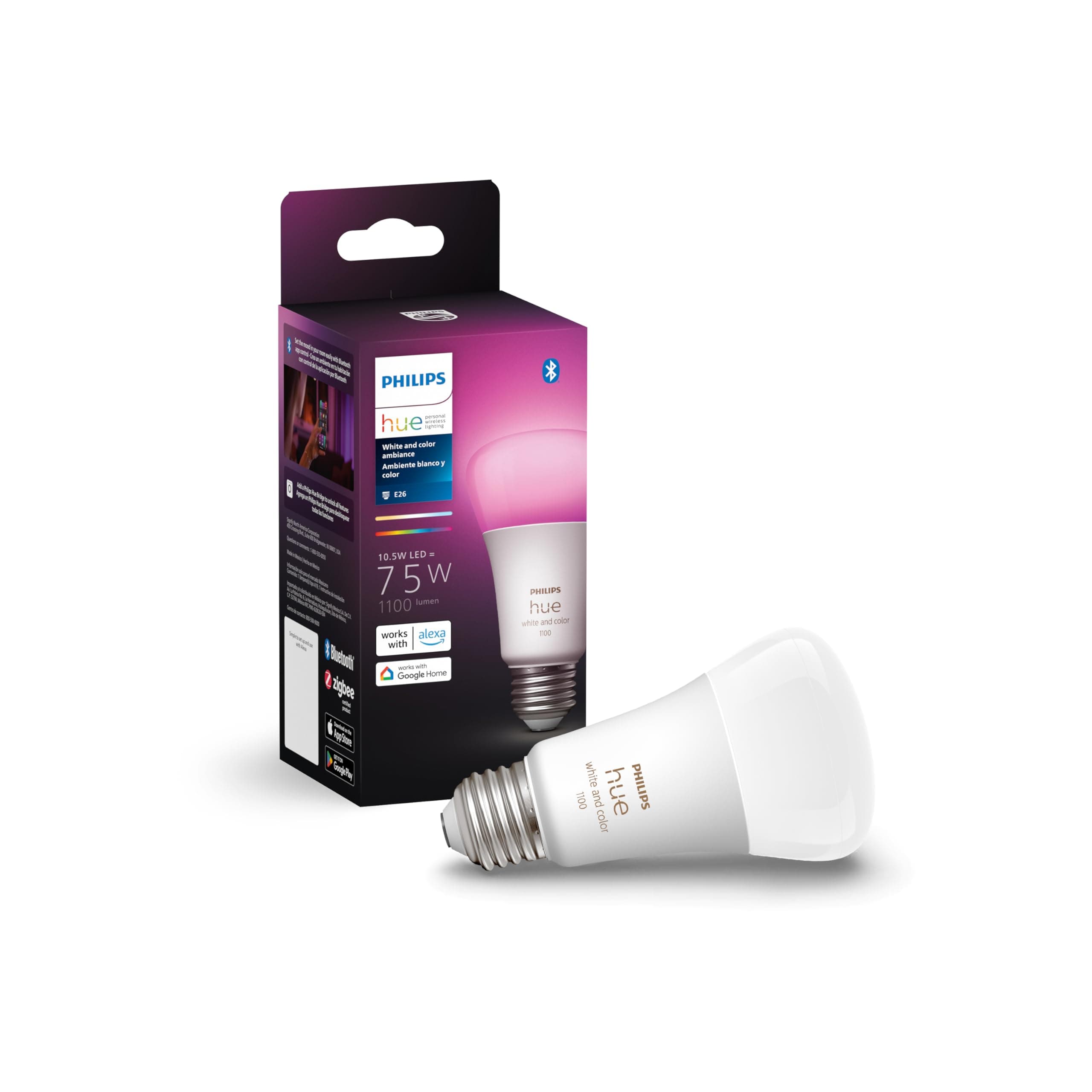 Bulb E27 9W-75W 1100 Lumens White and colored bulb