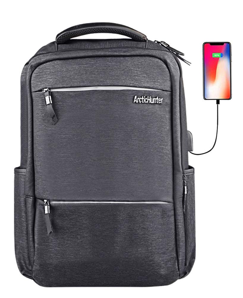 Anti Theft Laptop Backpack, Travel Business Computer Bag with USB Charging Port for Women & Men, Water Resistant Daypack College School Bookbag Multi-Function Pockets Fits 15.6 Inch Laptop