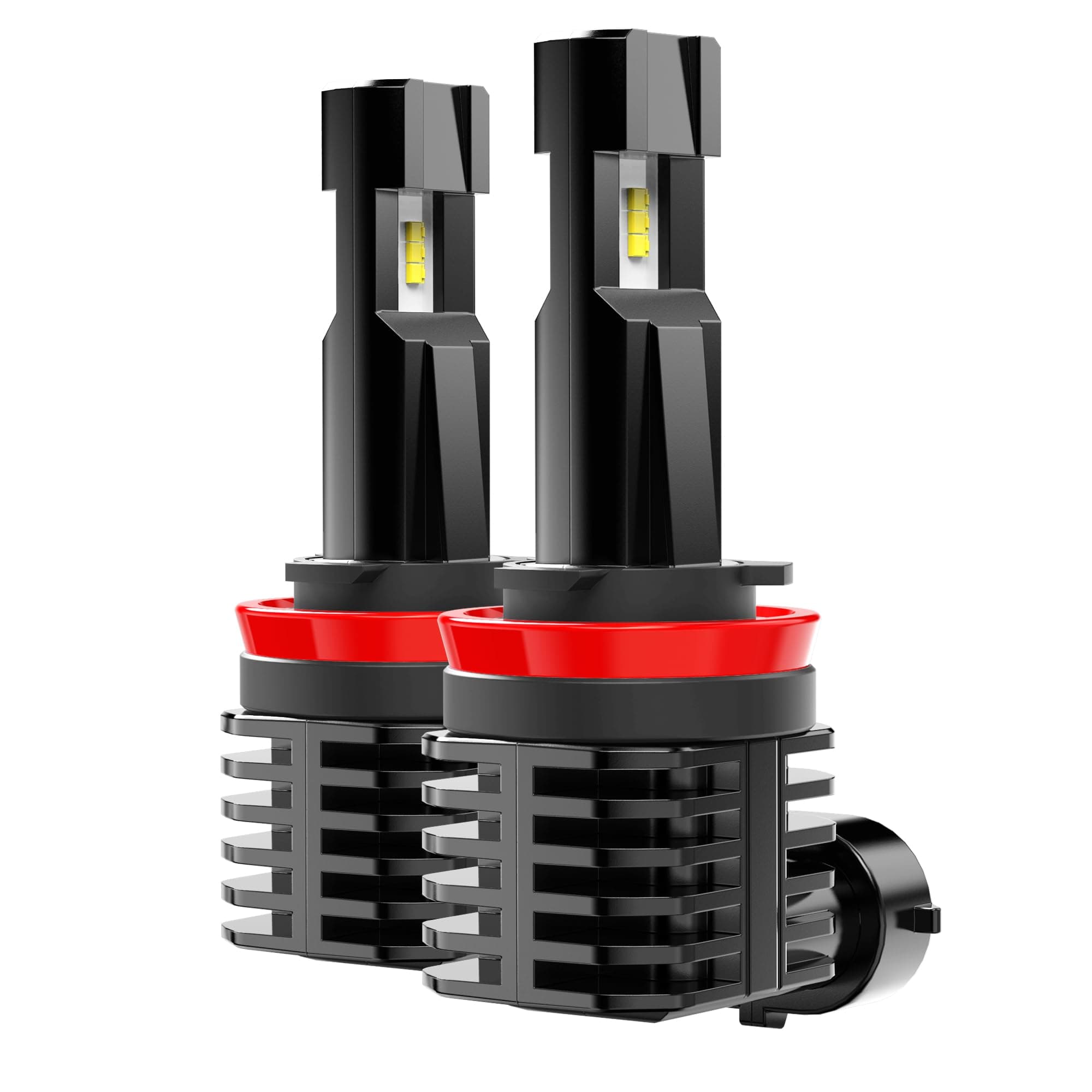 BEAMTECH H11 LED Bulb, 12000LM 60W Fanless In Line H8 H9 6500K Xenon White