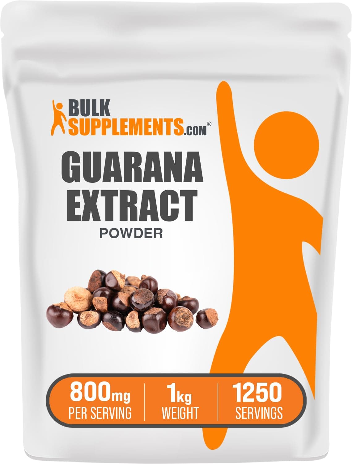 com Guarana Extract Powder - Natural Caffeine Supplement, from Guarana Seed, Guarana Powder - Gluten Free, 800mg per Serving, 1kg (2.2 lbs) (Pack of 1)