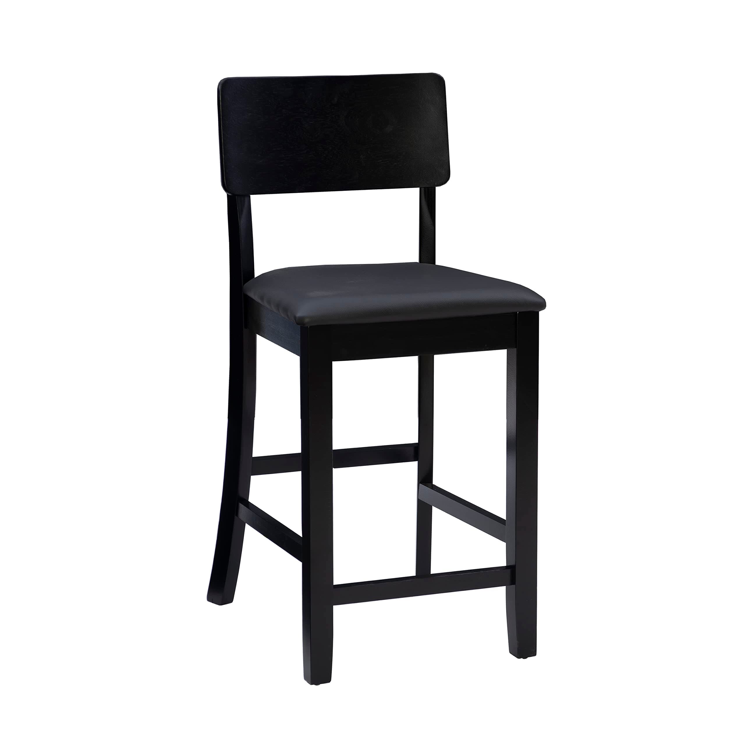 Linon Home Dcor Linon Torino Contemporary Counter Stool, 17"w x 20"d x 37"h, Black