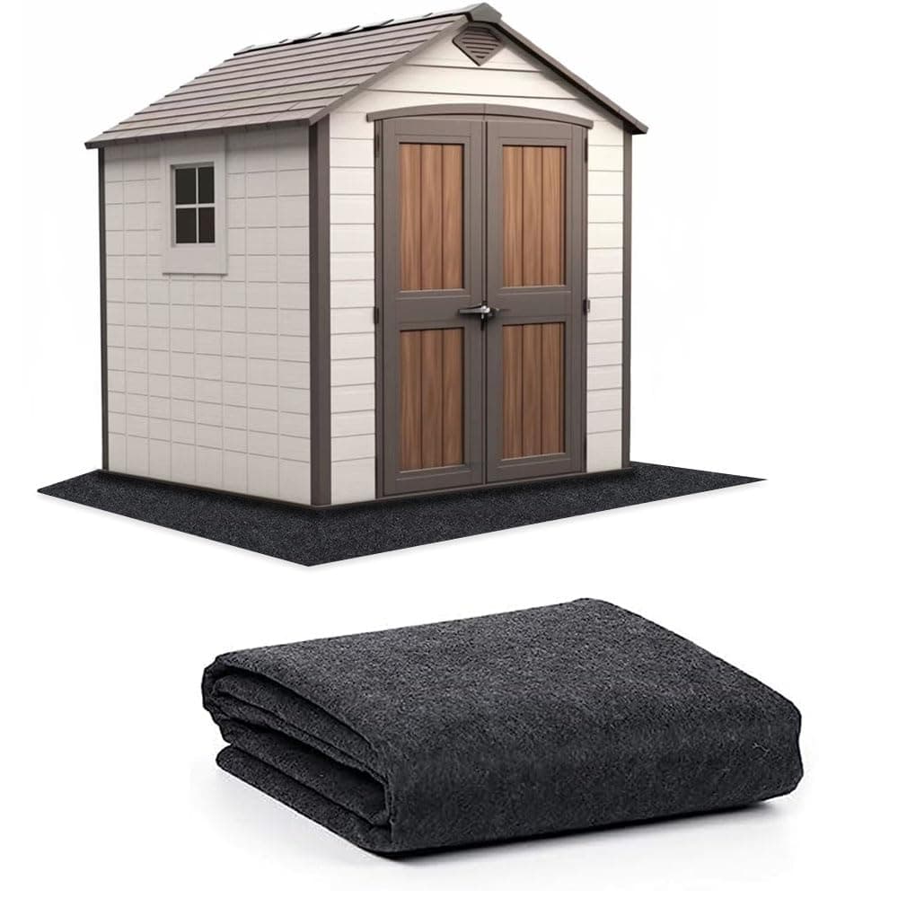 5.3 x 3.3 FT Outdoor Storage Shed Mat, Waterproof Storage Shed Flooring Mat, Anti-Slip Patio Furniture Floor Scratch Prevention Mat, Dustproof Outdoor Carport Mat…