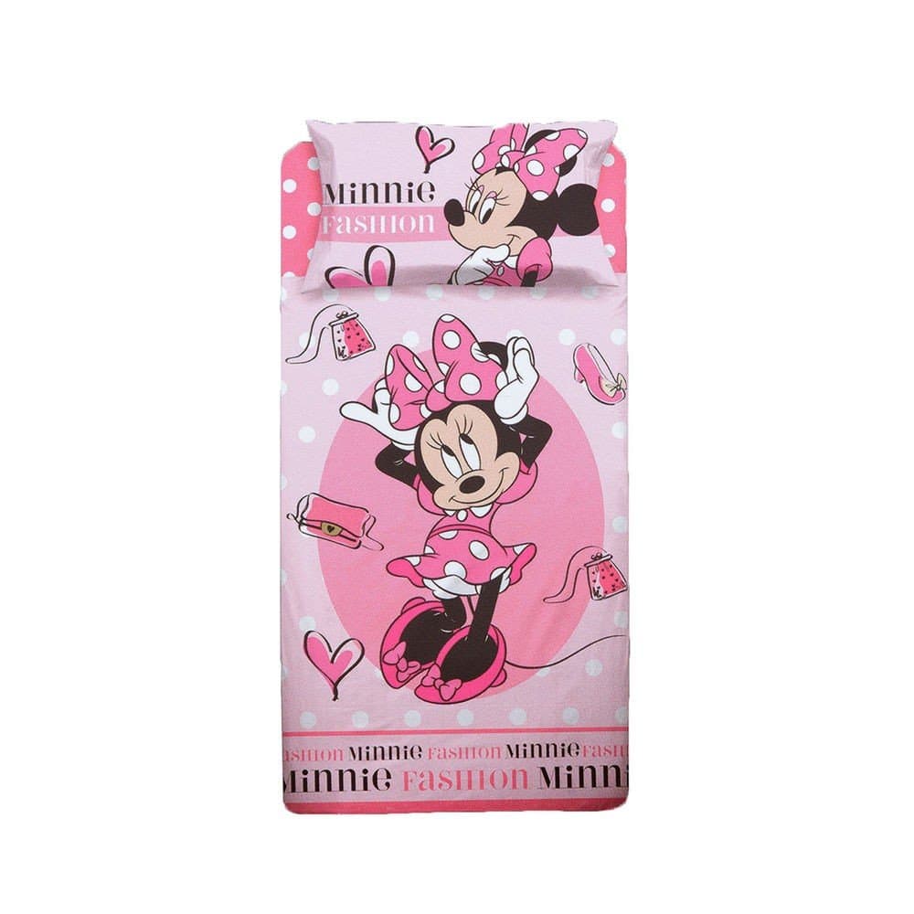 Complete Bed Sheet Set Disney Minnie Mouse Single A 1 Bed Plan + Sheet + 1 Pillowcase