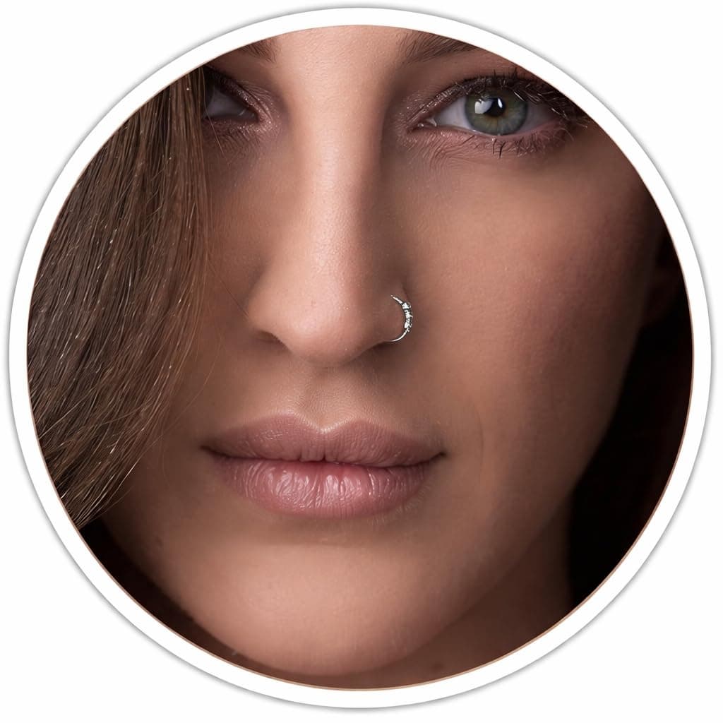 Jolliz Beaded Nose Rings Hoops – 24 Guage Nose hoops Handmade with Classic Design, Hypoallergenic Nose Rings for Women, Nose Piercings for Stylish Everyday Wear