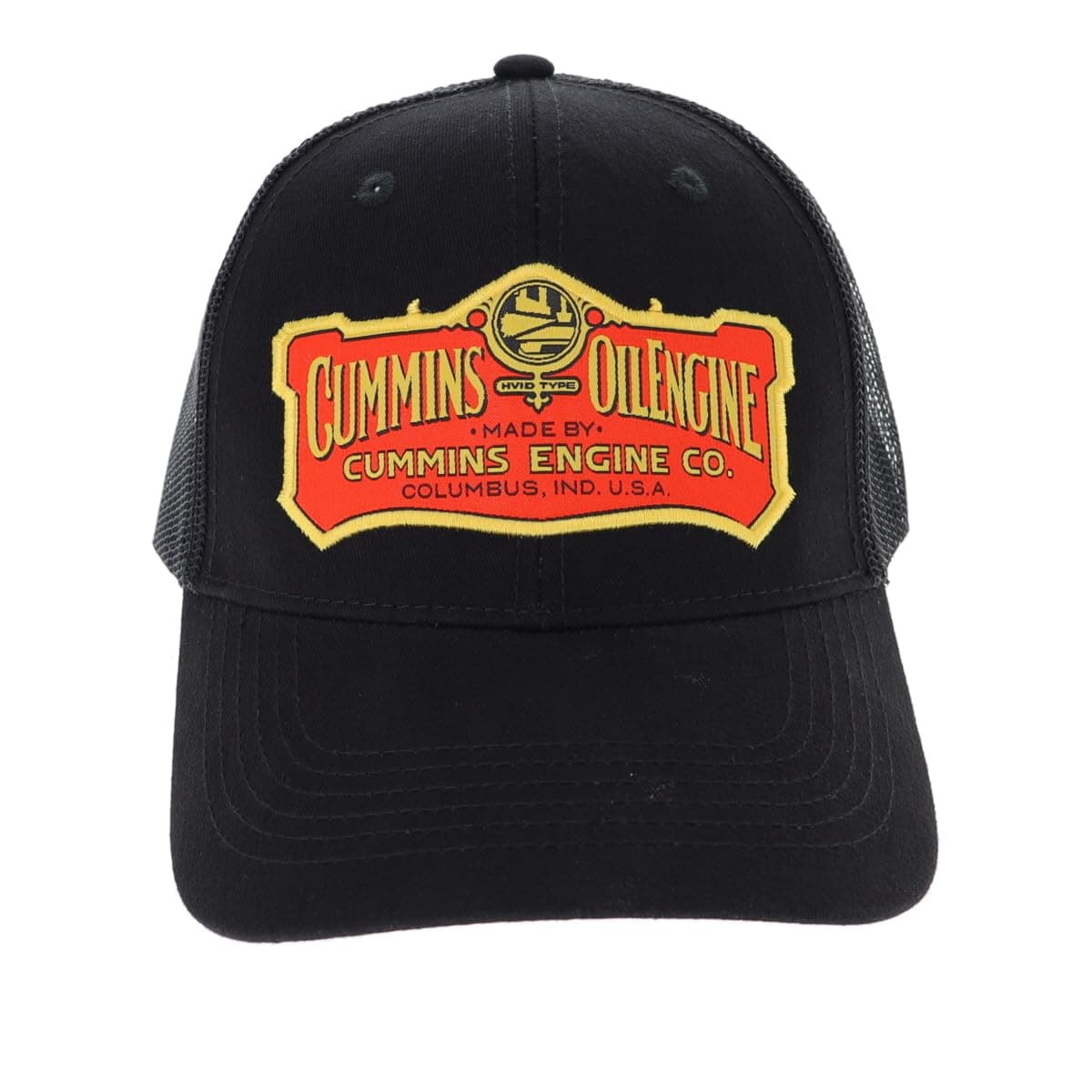 Cummins Hat Vintage Baseball Cap 1919 Logo Snapback Trucker Hats for Men Wome,Mesh Snapback Cap, Black