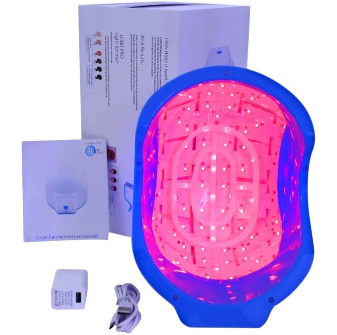 Laser Helmet Device for Hair Loss Therapy, Thinning Hair, Hair Regrowth, Damaged Hair Repair, Unisex-Adults