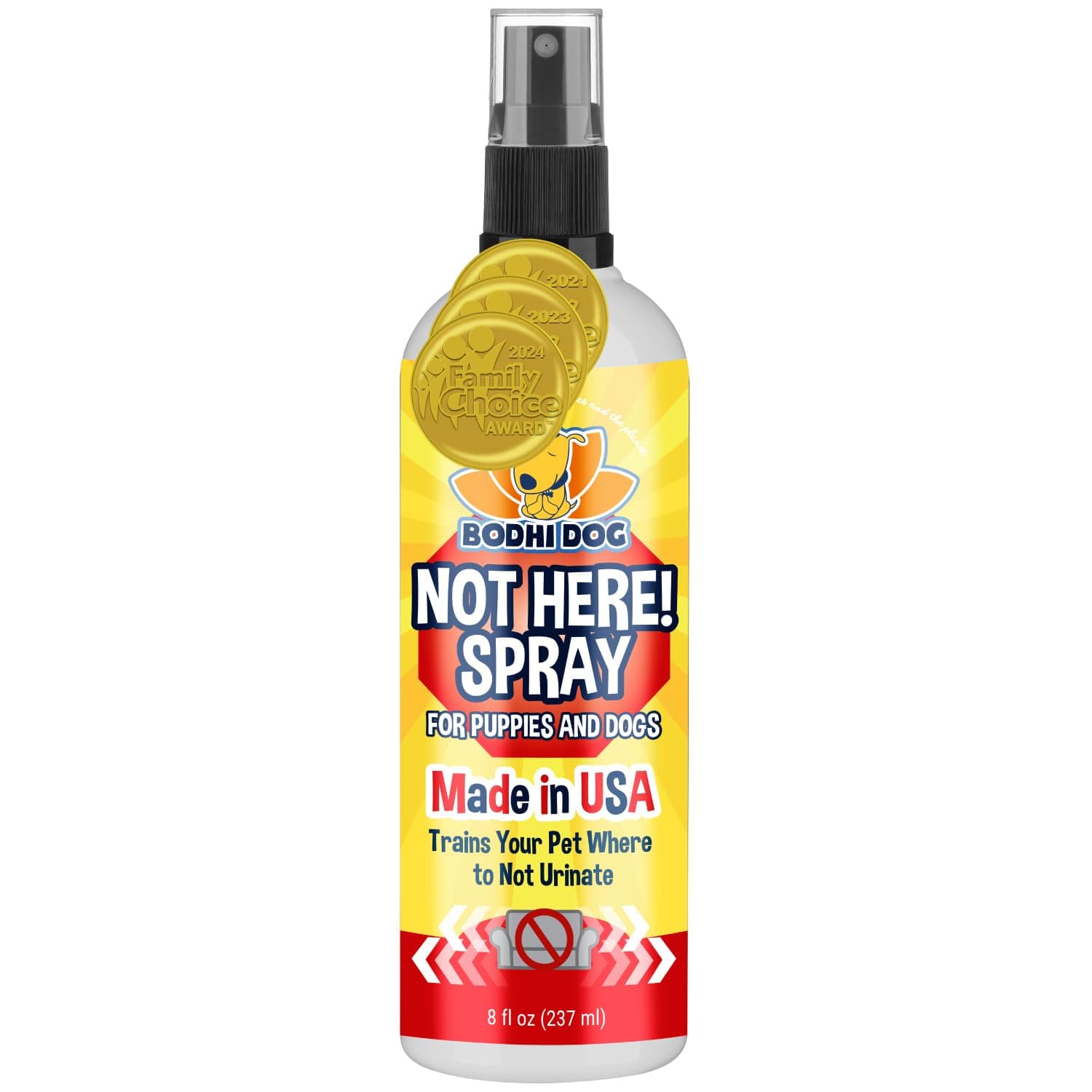 Bodhi Dog Not Here! Spray | Trains Your Pet Where Not to Urinate | Repellent & Training Corrector for Puppies & Dogs | for Indoor & Outdoor Use | No More Marking | Made in The USA 8oz