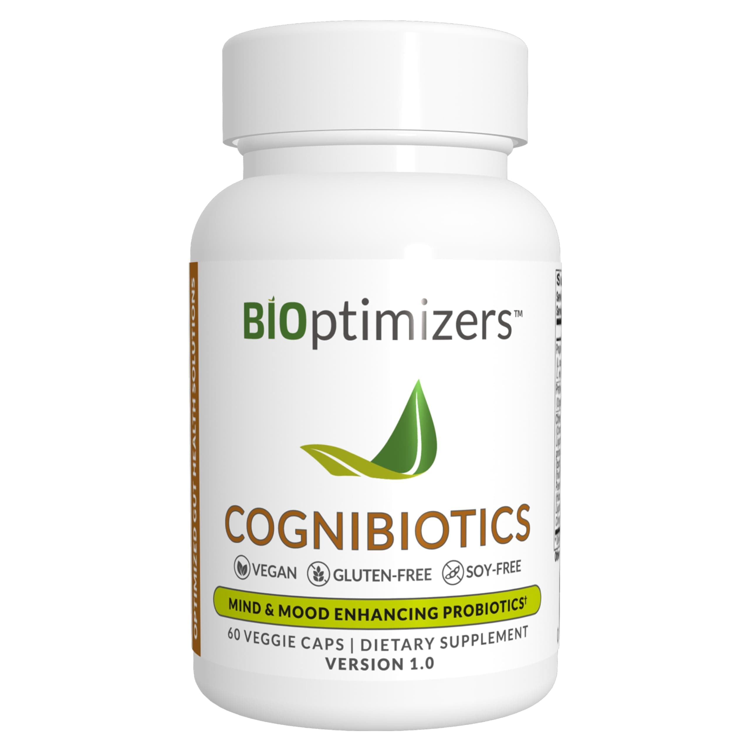Cognibiotics Probiotic Brain Supplement - Helps Support Mood, Better Focus, Memory, Mental Clarity - 60 Capsules