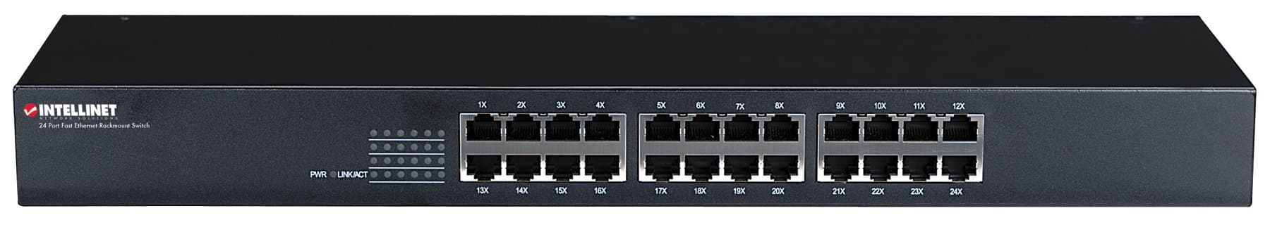 Intellinet 24-Port 10/100Mbps Fast Ethernet Rackmount Switch (520416)