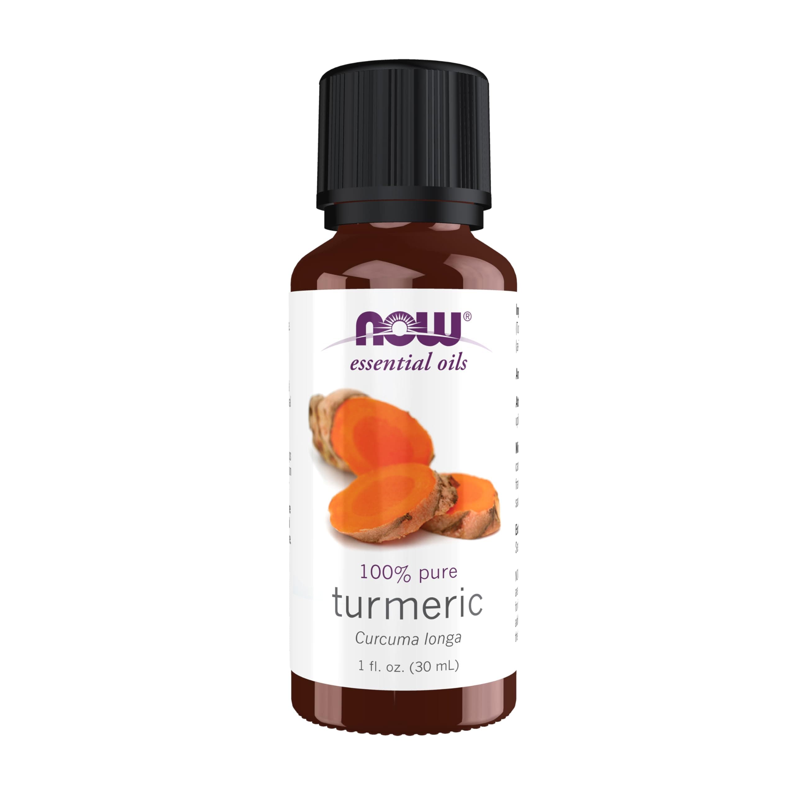 NOW Essential Oils, Tumeric Essential Oil, Soothing, Uplifting, Balancing, 100% Pure, Child-Resistant Cap, 1-Ounce