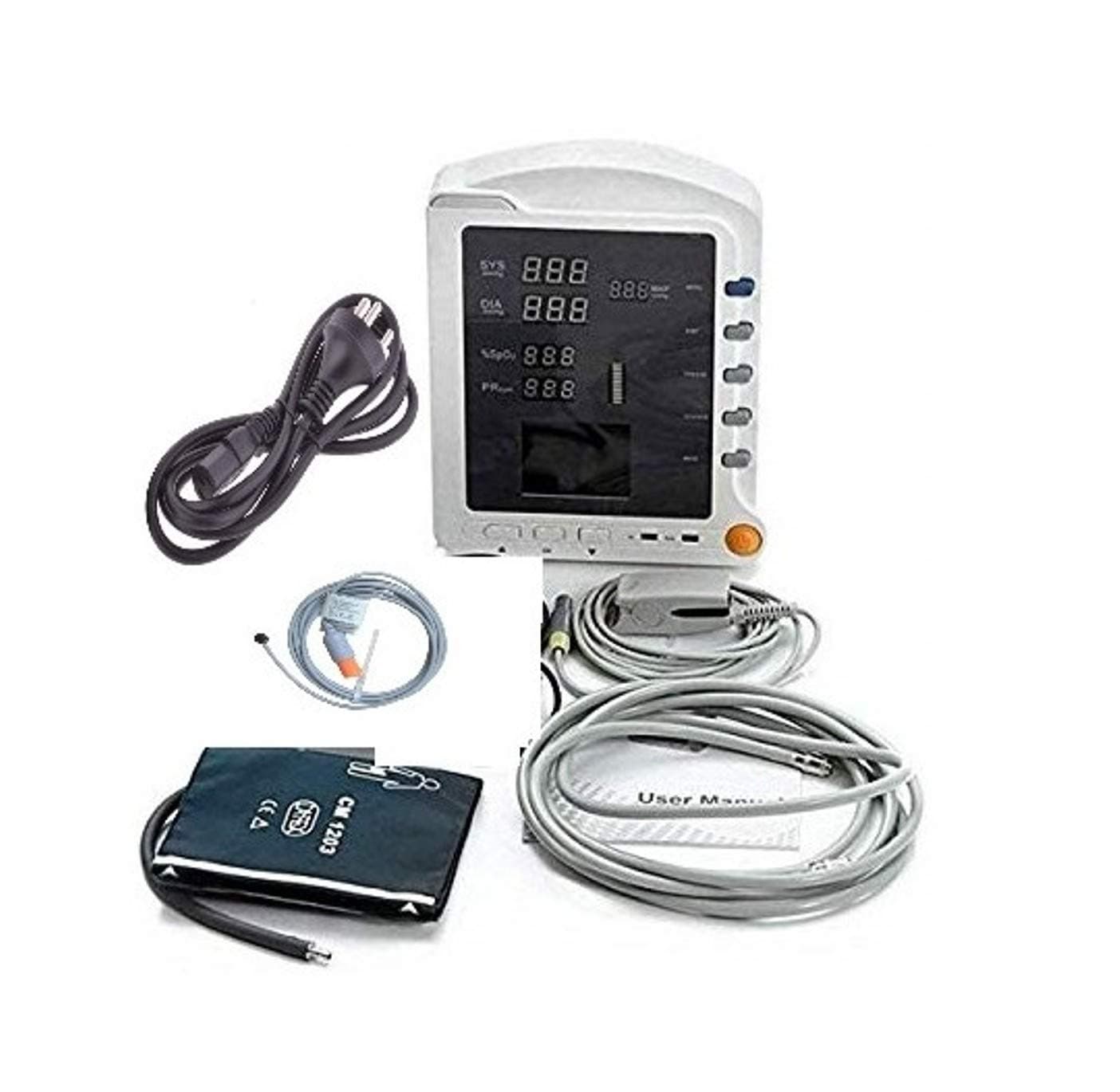 - Carditabs Patient Monitor SPo2 and NIBP Measuring CMS 5100_White