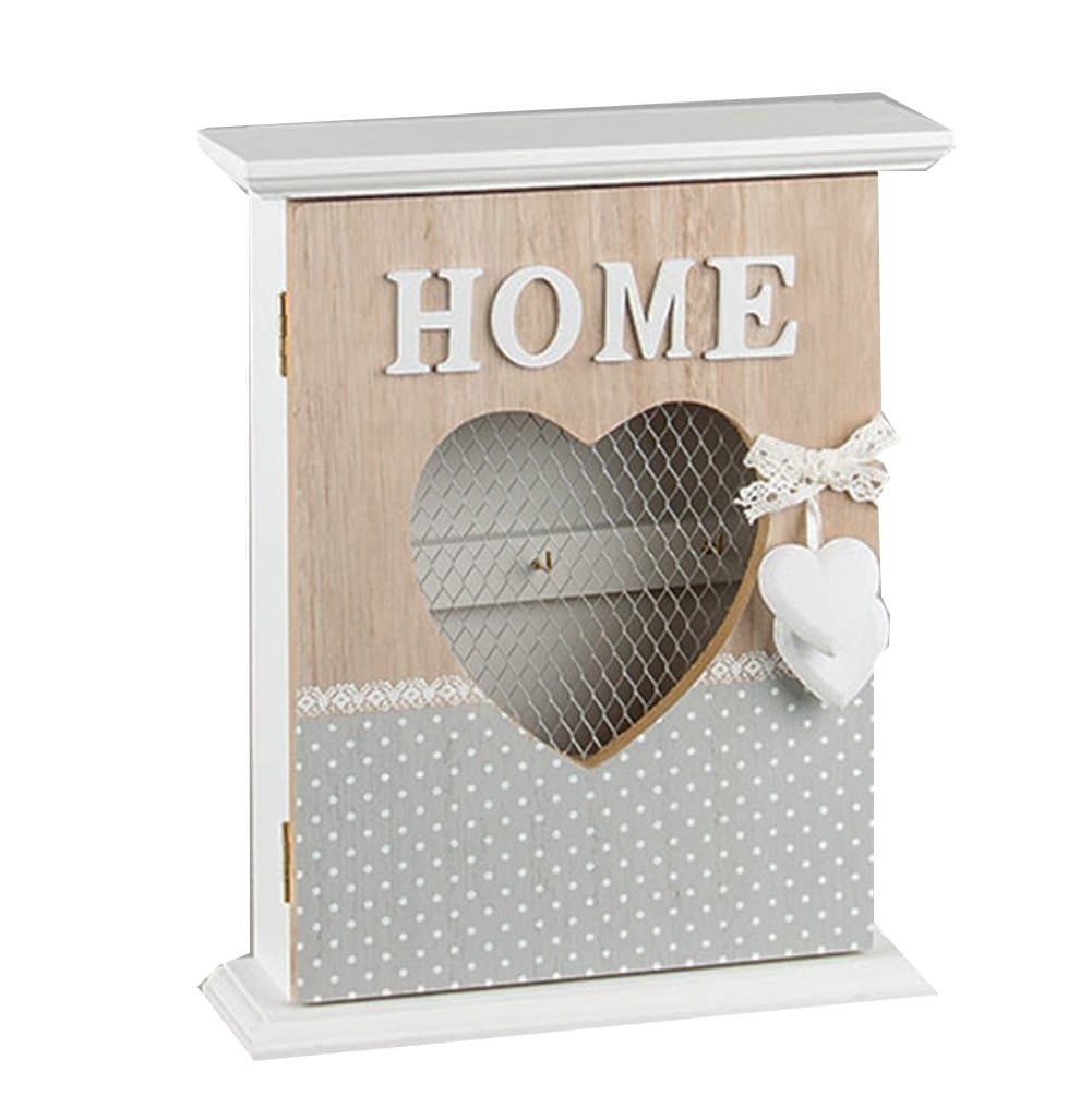 Charming House Design Shabby Chic Wooden Key Box KEYS Holder Storage Hooks Wall Mounted HOME