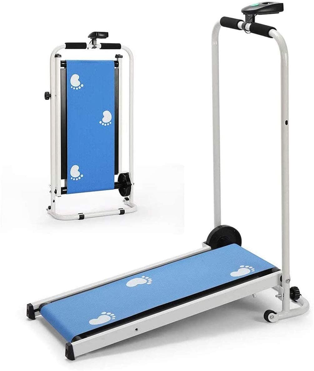 LUHUIYUAN Mini Mechanical Folding Treadmill, Manual Running Machine Mini Fitness Walking Machine for Home Gym Exercise