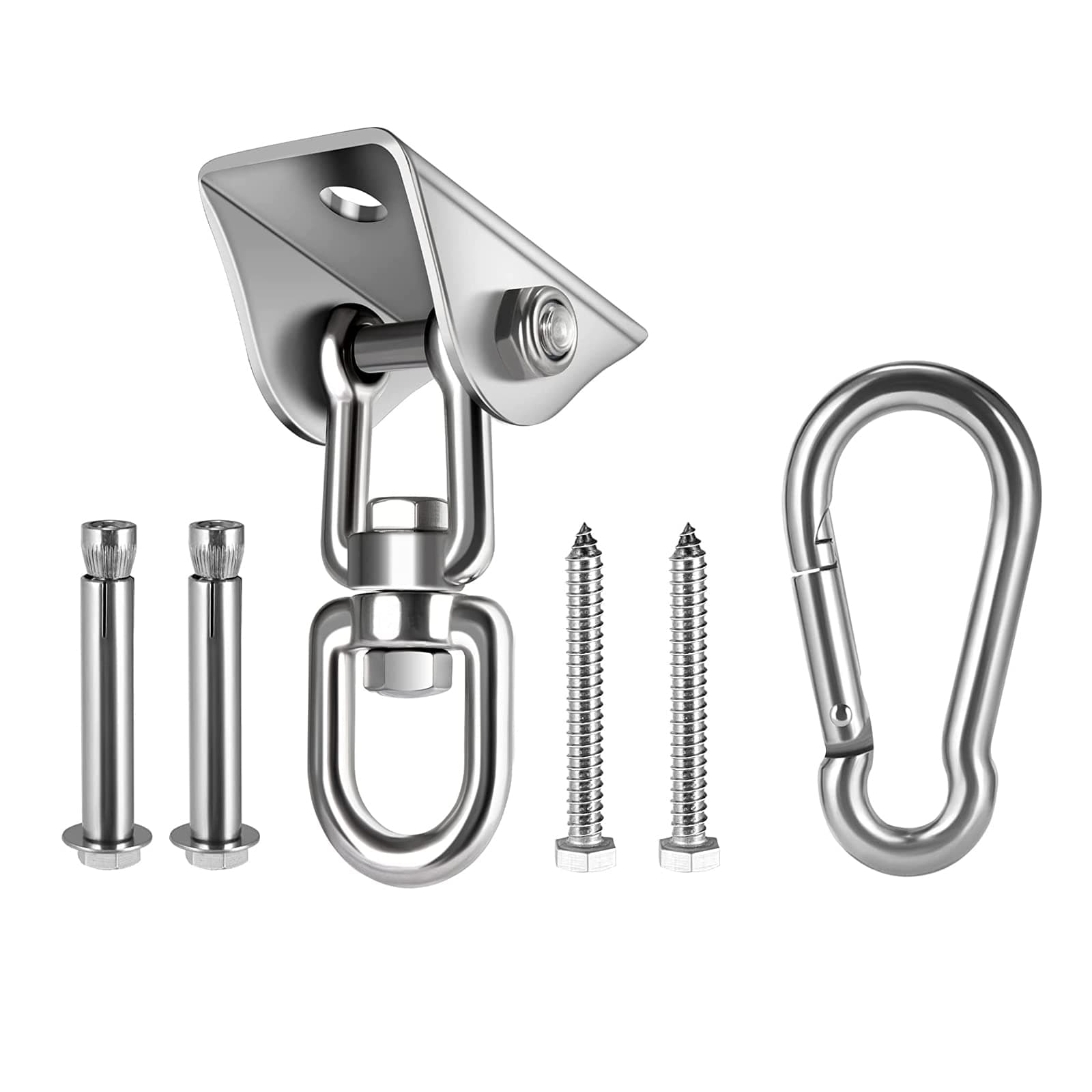 HOMPER Hammock Hanging Kit, 1000 lb Capacity Heavy Duty 360° Rotate Swing Hooks for Chair, Yoga, Outdoor Patio Porch