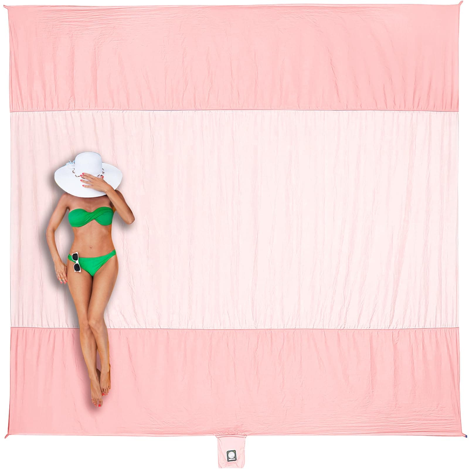 WEKAPO Beach Blanket Sandproof Waterproof, Extra Large Beach Mat, Oversized & Compact Sand Free, Quick Drying Beach Essentials for Vacation, Cruise, Picnic & Camping with Stakes