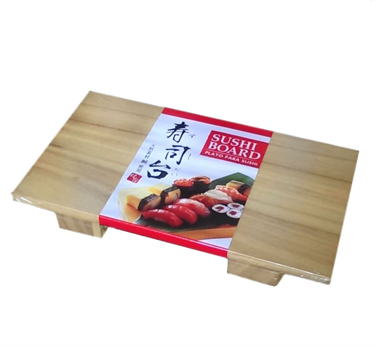 Japanese Paulownia Wood (Kiri) Sushi Board Platter - Cutting, Chopping, Display, Serving, Measures 8.25 X 4.75 X .75 Inches by CGDJ