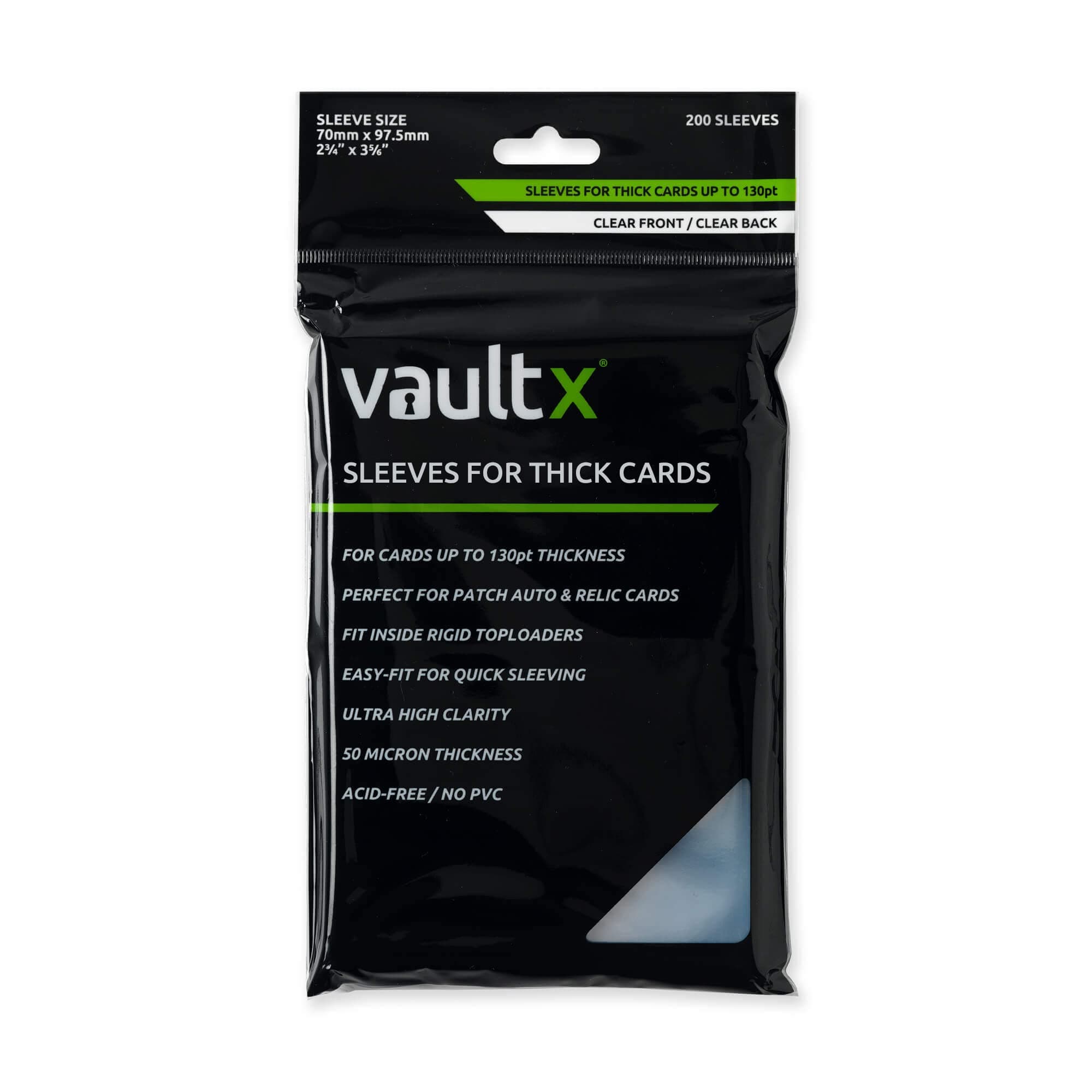 Penny Sleeves for Thicker Trading Cards up to 130pt, Soft, High Clarity, Inner Sleeves, Sports, TCG (200 Pack)