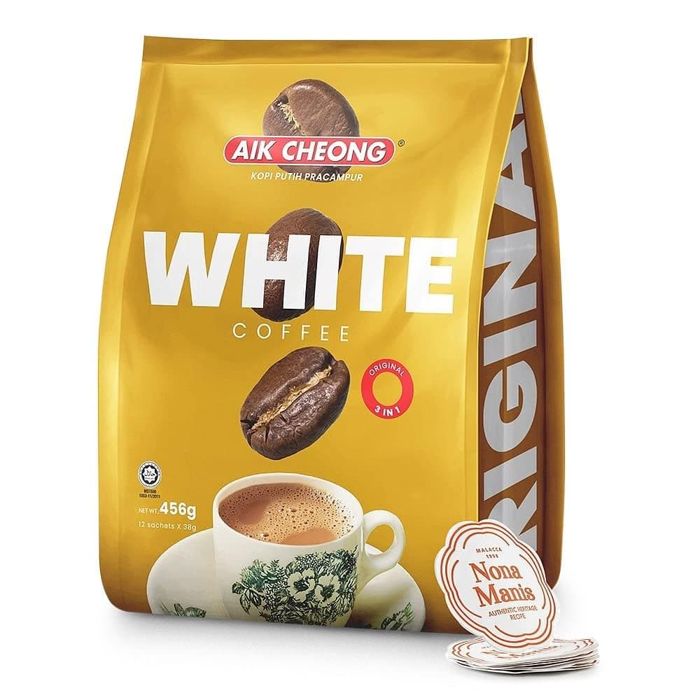 Aik Cheong Instant 3 in 1 White Coffee Tarik Original 600g. (40g.x15 Sachets)