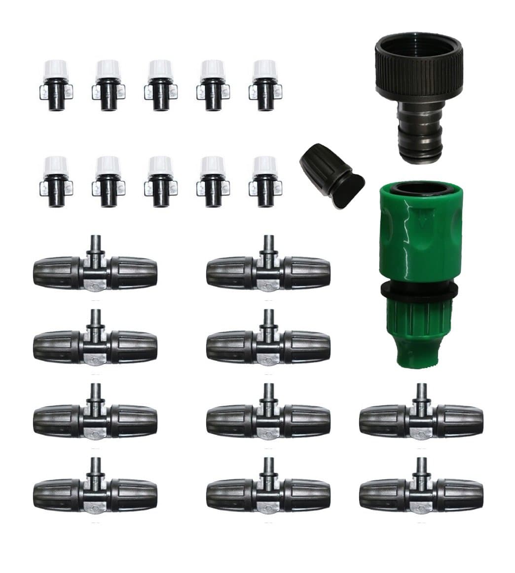 Misting Nozzle Tees Cooling Fitting for Outdoor Cooling System (23pcs)