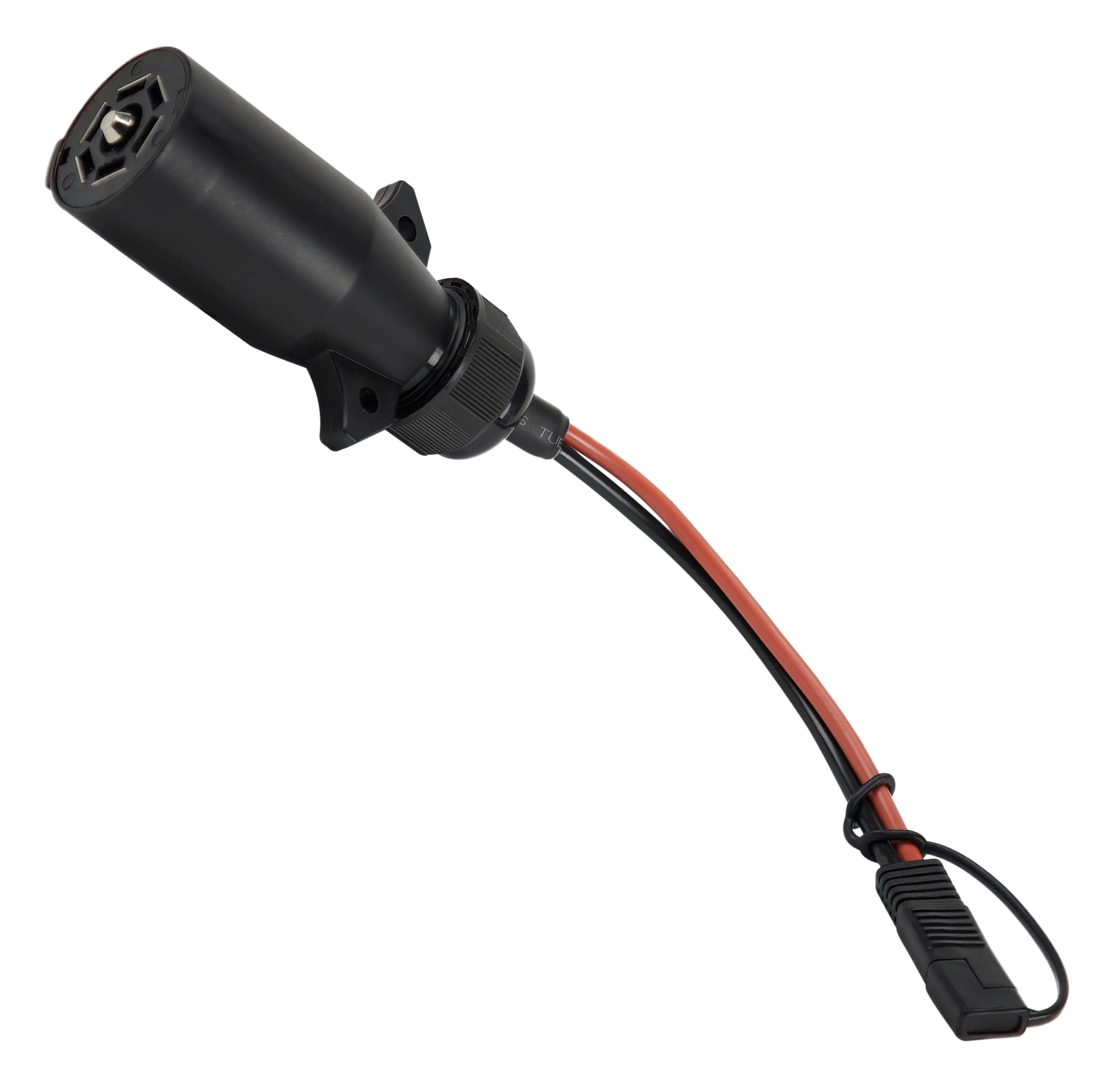 VIAIR 7-Way Power Access - 7-Way Trailer Plug to 2-Pin SAE Connector with 12 Gauge Wire & Smart Connect Compatible - 12V Power Supply for Air Compressor, Truck, RV, Boat & ATV Hitch Adapter