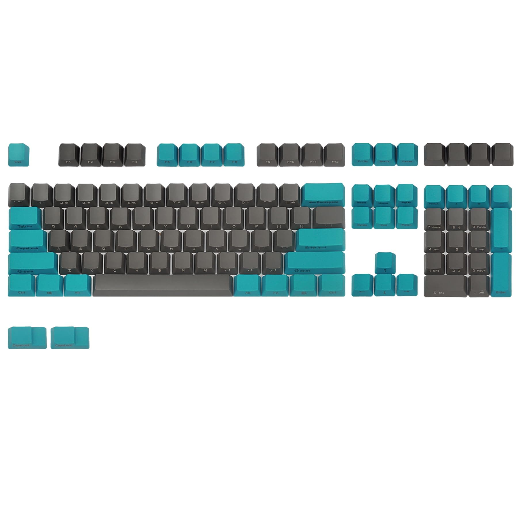 Happy Balls Side Print Keycaps PBT OEM Profile Keyset Non-Backlit Thick Cherry MX Key Caps for 61/87 TKL/104/108 MX Switches Mechanical Keyboard(Blue Gray Combo)