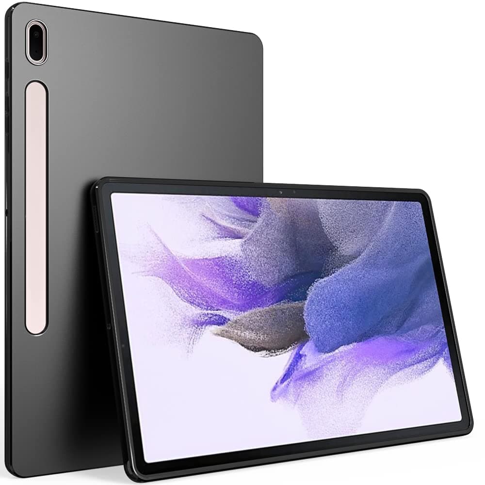 Puxicu Case for Samsung Galaxy Tab S7 FE 12.4 Inch, Slim Design Matte TPU Rubber Soft Skin Silicone Protective Cover for Samsung Galaxy Tab S7FE,12.4" Tablet - Black