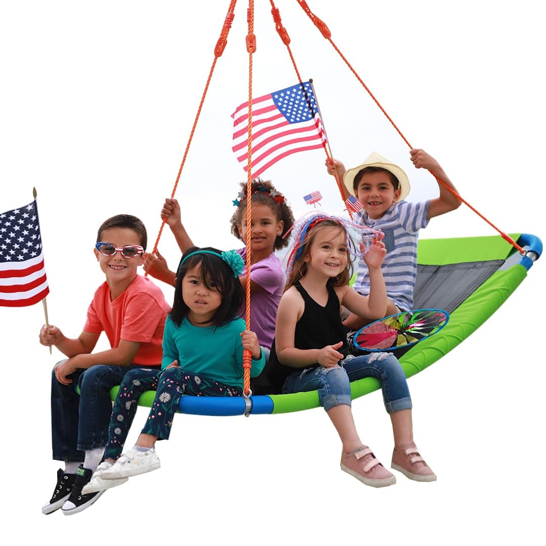 Platform Swing - Large Rectangle Saucer Swing for Kids and Adults