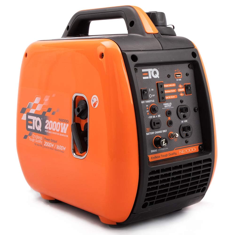 ETQ Tough Quality 2000/3600Watt Portable Generator - Extremely Quiet - CARB Compliant (2000W inverter)