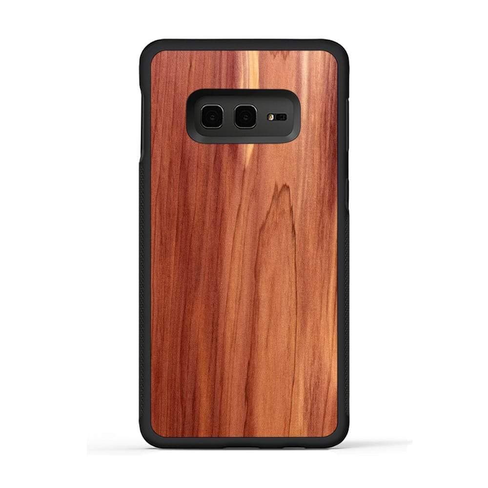 Carved - Galaxy S10e - Luxury Protective Traveler Case - Unique Real Wooden Phone Cover - Rubber Bumper - Eastern Red Cedar
