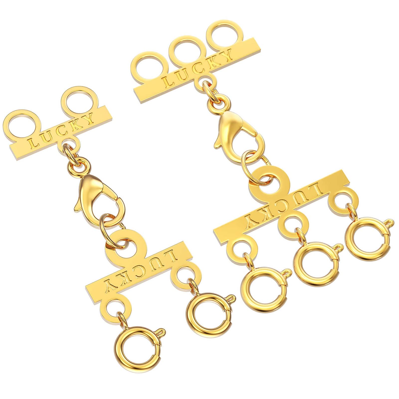 Multi Necklace Layering Clasps, Gold and Silver Necklace Connectors for Multiple Necklaces Seperator Clasp for Layered Look