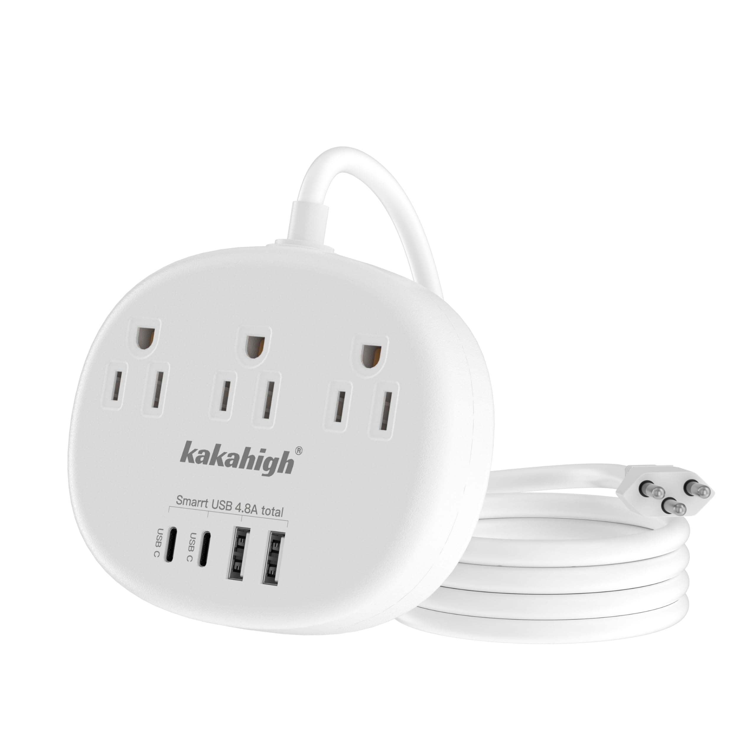 Switzerland Power Adapter, Switzerland Travel Plug Adapter with 3 American Outlets 4 USB Ports (2 USB-C) Total 24W, Type J Adapter for USA to Switzerland, Liechtenstein, Rwanda
