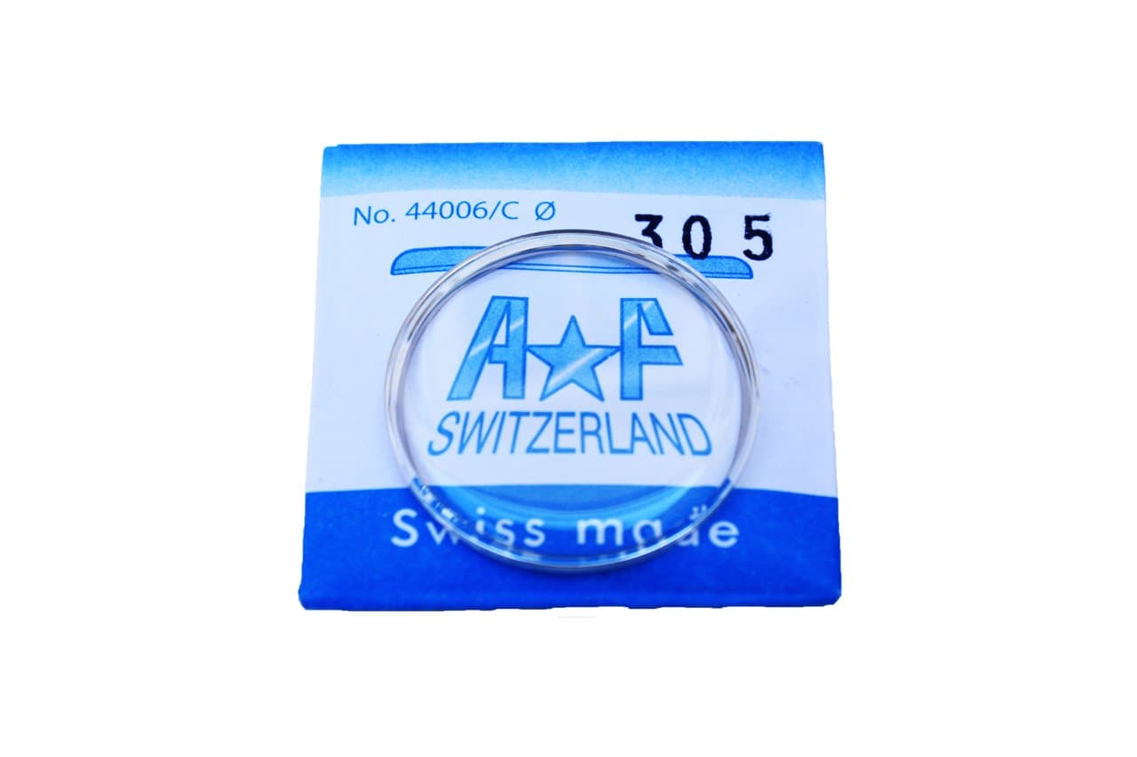 Plastic ET Silver Color Tension Ring Plexi Watch Crystal 30.5mm - Swiss Made