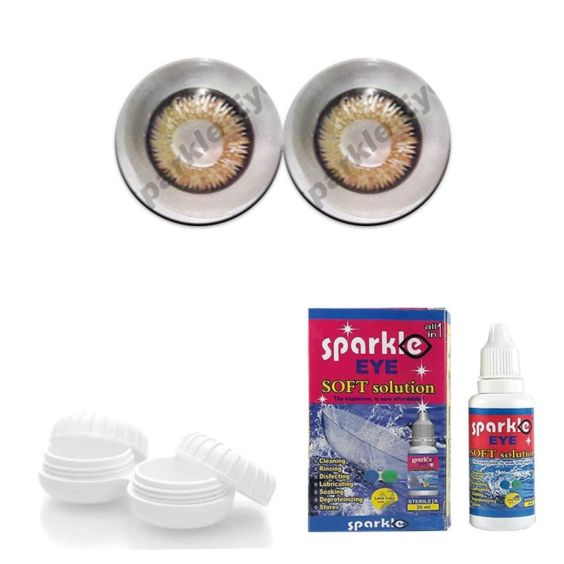 O2MAX Monthly Disposable Color Contact Lens Without Power (Brown)