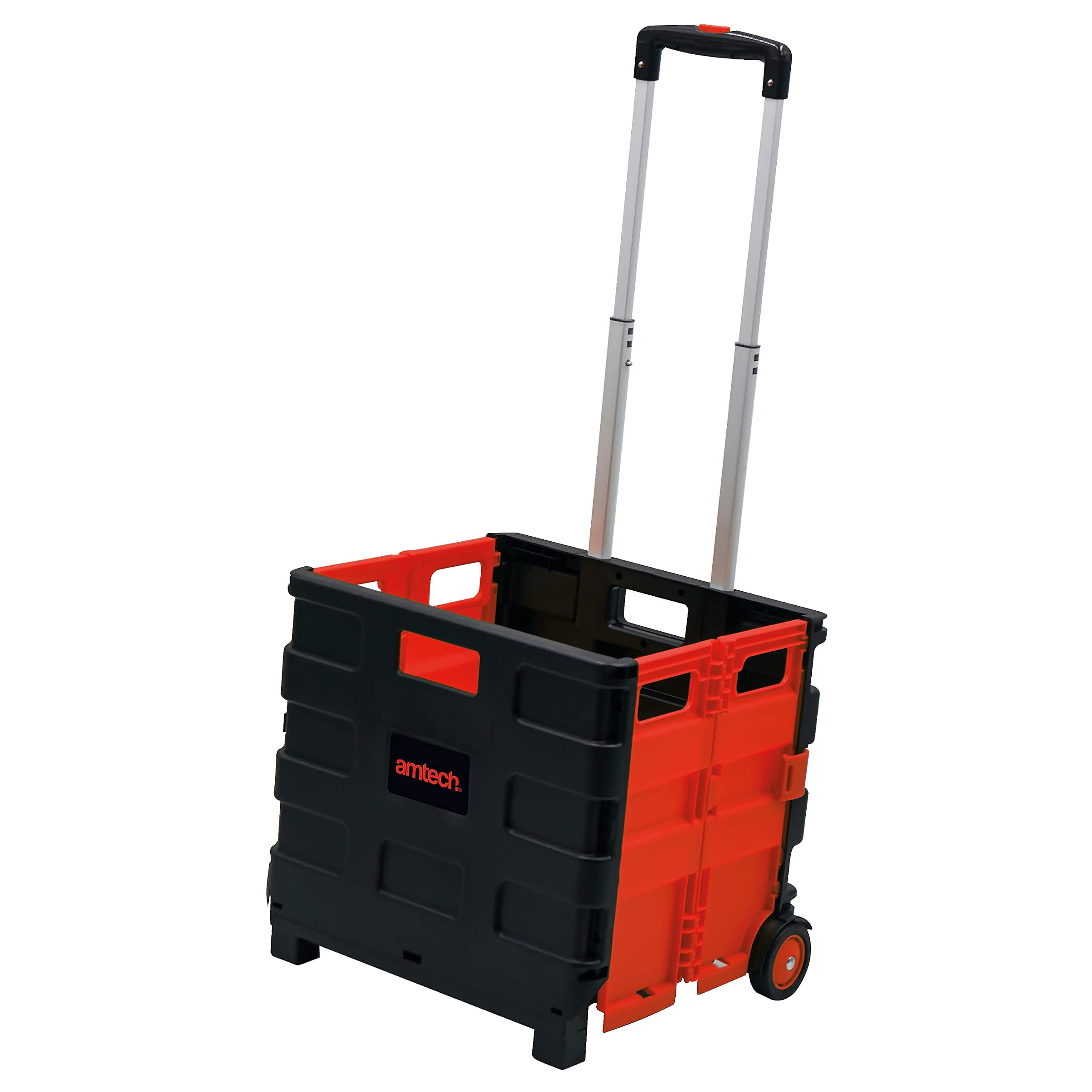 Amtech S5650 Folding Boot Cart, Telescopic Handle Foldable Trolley Cart on Wheels